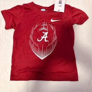 Kids Nike Red Dri-FIT Tee with White Accents